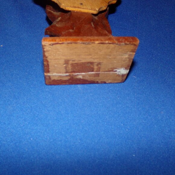 Vintage Carved Wooden Virgin Mary Madonna w/ Jesus Shelf Display Statue Figurine - Picture 5 of 7